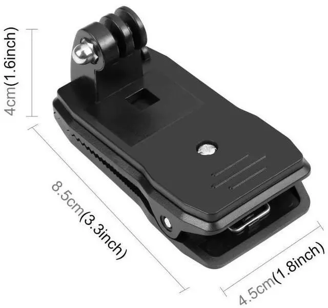 Alt view image 2 of 7 - PULUZ 4 in 1 360 Degree Rotating Backpack Hat QR Clip Rec-mounts with Phone Clamp Kit