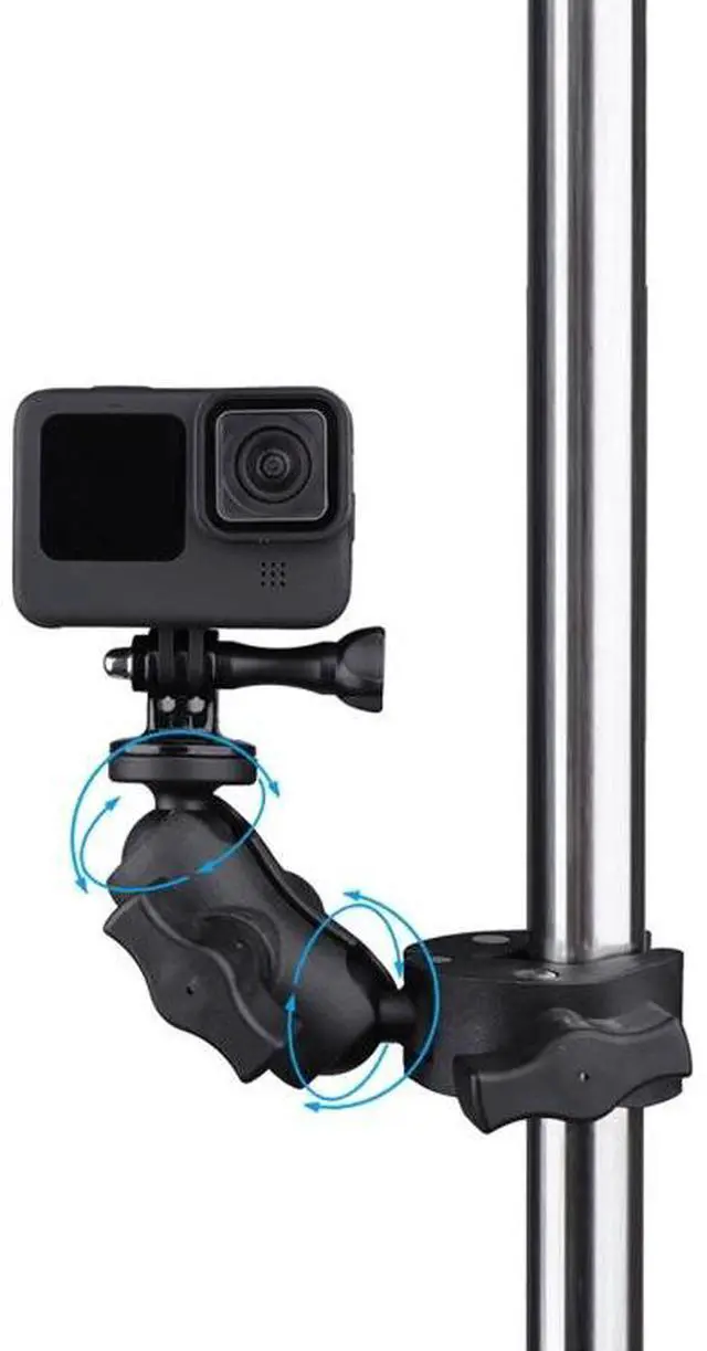 Alt view image 4 of 5 - 360 Rotation Adjustable Action Camera Clamp Plier Base Holder(Black)