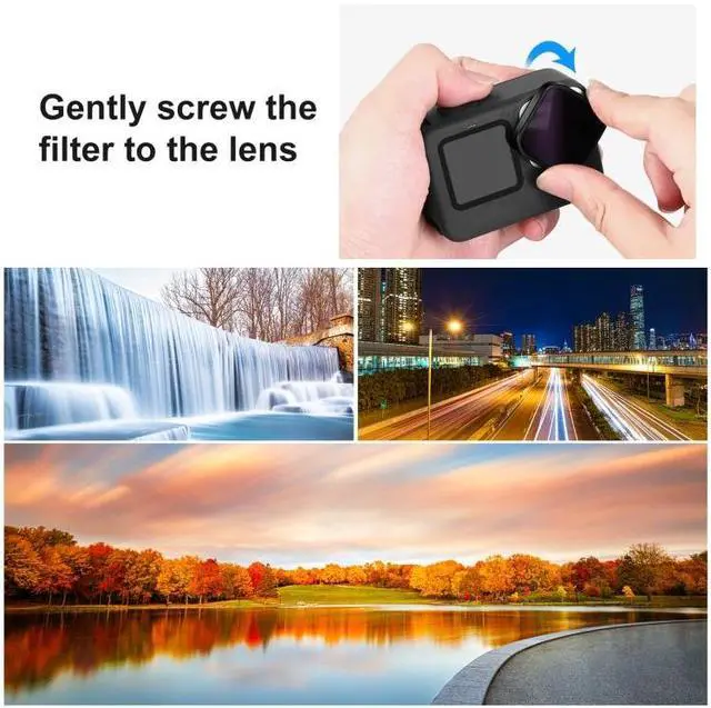 Alt view image 6 of 7 - PULUZ Action Camera ND8 Lens Filter For GoPro HERO13 Black /12 Black /11 Black /11 Black Mini /10 Black /9 Black