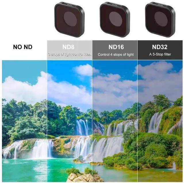 Alt view image 7 of 7 - PULUZ Action Camera ND8 Lens Filter For GoPro HERO13 Black /12 Black /11 Black /11 Black Mini /10 Black /9 Black