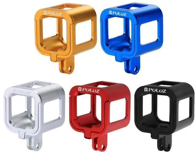Alt view image 2 of 7 - PULUZ Housing Shell CNC Aluminum Alloy Protective Cage with Insurance Frame for GoPro HERO5 Session /HERO4 Session /HERO Session (Silver)