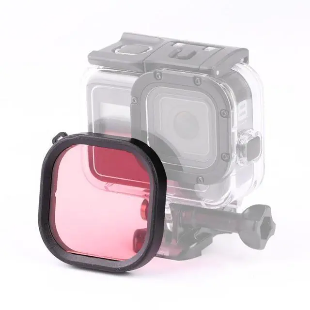 Alt view image 3 of 5 - Square Housing Diving Color Lens Filter for GoPro HERO8 Black Original Waterproof Housing (Red)
