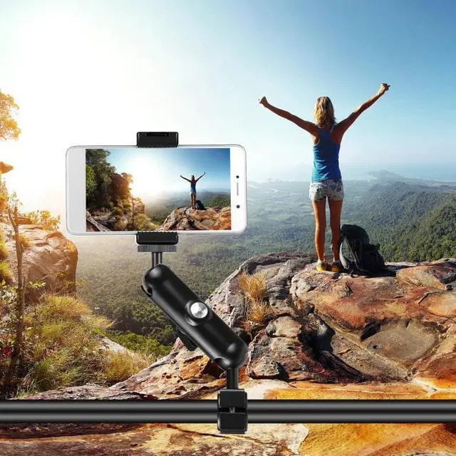 Alt view image 6 of 7 - PULUZ Motorcycle Holder Rearview Mirror Fixed Mount for GoPro and Other Action Cameras (Black)