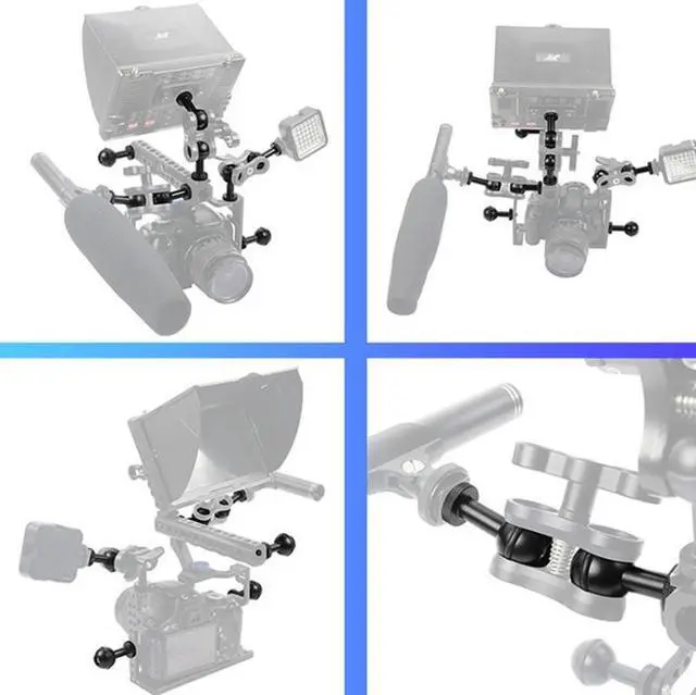 Alt view image 5 of 6 - Ball Head Adapter Adjustable Screw Fixed Mount Camera Underwater Diving Photography Lights Bracket (1/4 Inch Red)