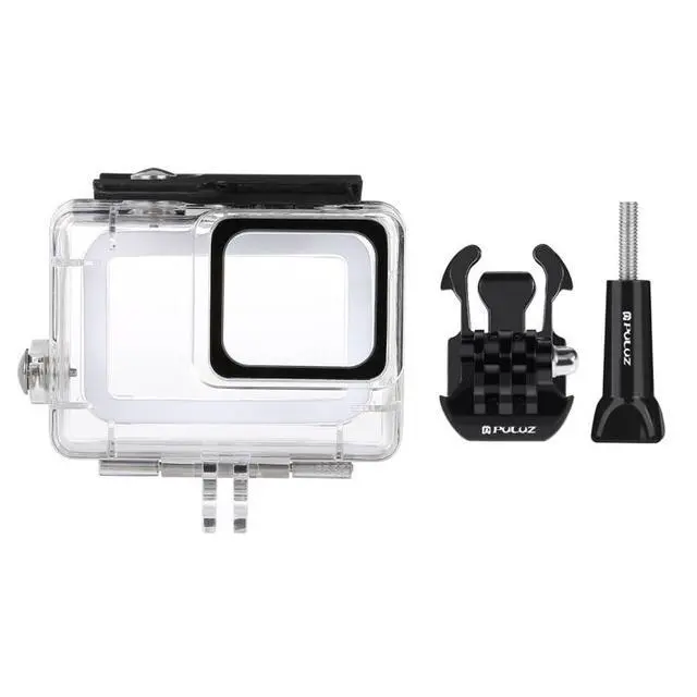 Alt view image 5 of 7 - PULUZ 45m Underwater Waterproof Housing Diving Case for GoPro HERO7 Silver / HERO7 White, with Buckle Basic Mount & Screw (Transparent)