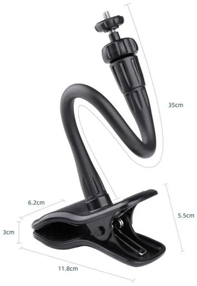 Alt view image 2 of 6 - Flexible Arm Desktop Rod Action Camera Phone Holder Stand(Black)