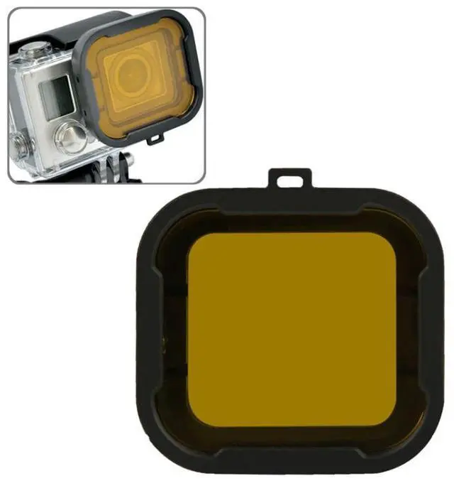 Alt view image 2 of 4 - Polar Pro Aqua Cube Snap-on Dive Housing Filter for GoPro HERO4 /3+ (Yellow)