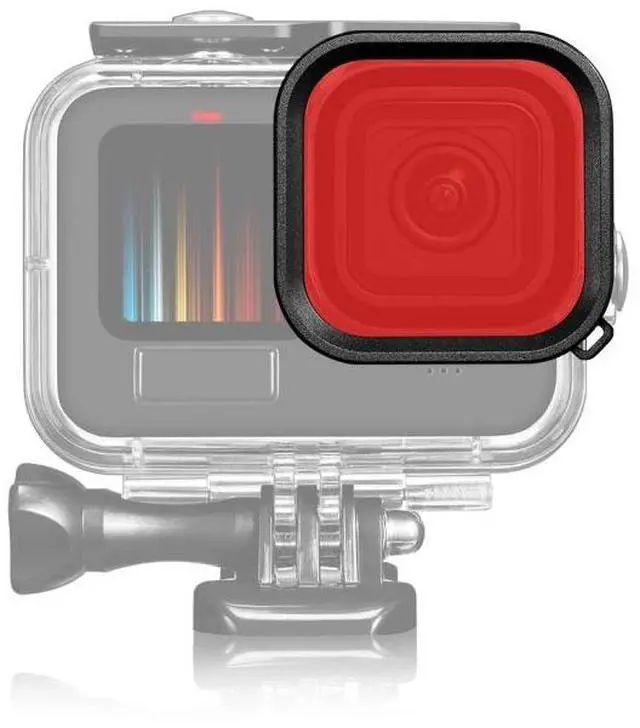 Main image of PULUZ Square Housing Diving Color Lens Filter For GoPro HERO13 Black /12 Black /11 Black /10 Black /9 Black, Only for PU527 Diving Case (Red)