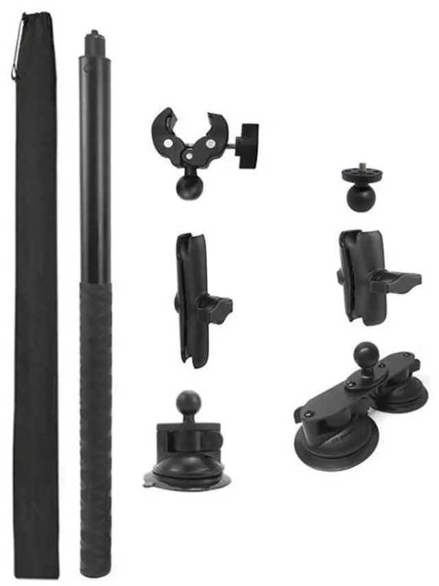 Main image of For Insta 360 ONE X / X2 / X3 / X4 Car Top Suction Cup Selfie Stick Bracket Set 1