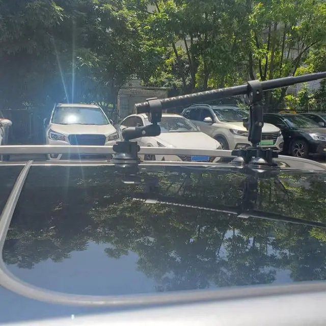 Alt view image 6 of 7 - For Insta 360 ONE X / X2 / X3 / X4 Car Top Suction Cup Selfie Stick Bracket Set 1