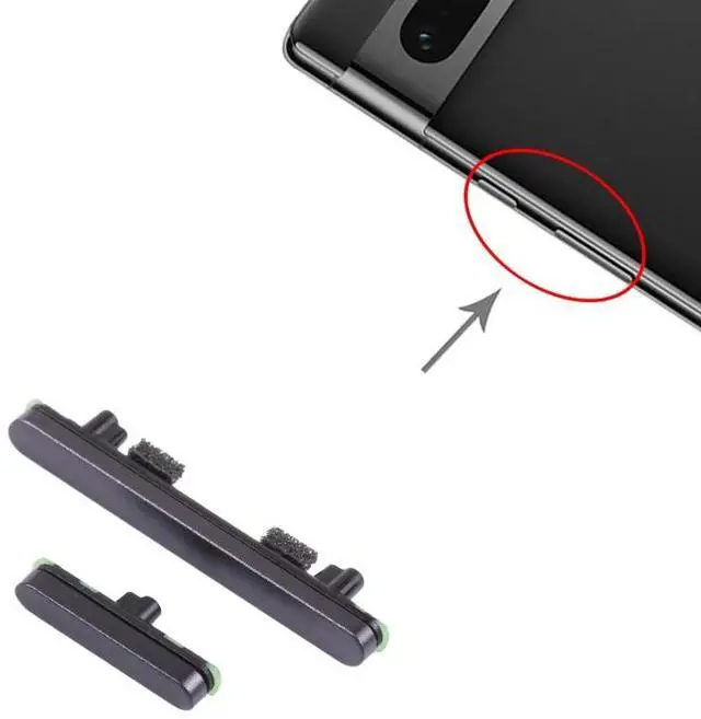 Alt view image 4 of 4 - For Google Pixel 7 Pro Original Power Button + Volume Button Control Button (Black)