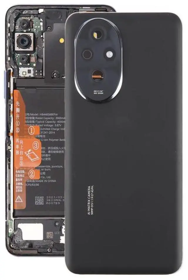 Main image of For Honor 200 OEM Battery Back Cover with Camera Lens Cover (Black)