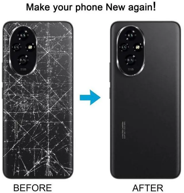 Alt view image 2 of 7 - For Honor 200 OEM Battery Back Cover with Camera Lens Cover (Black)