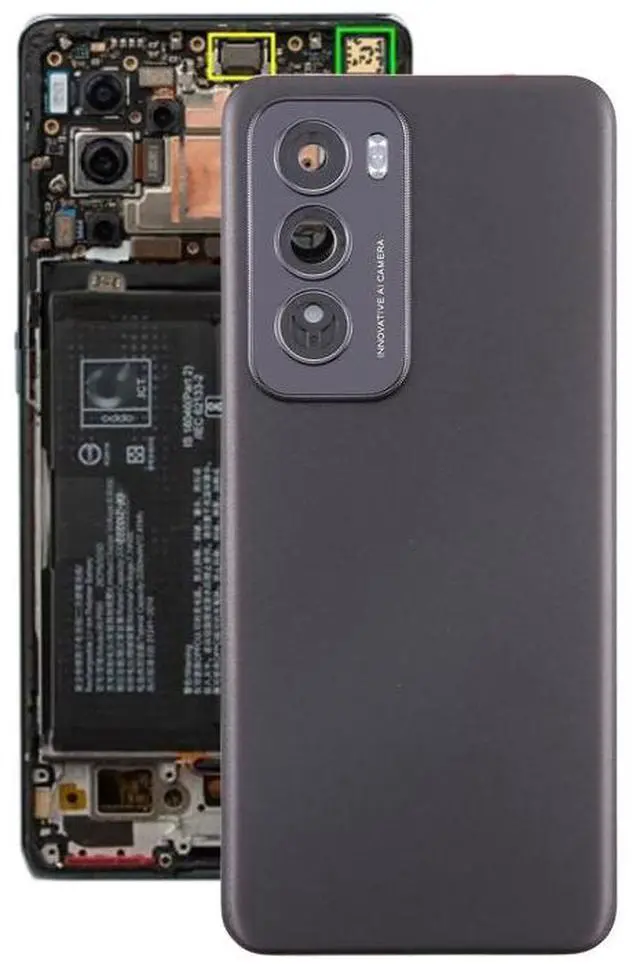 Main image of For OPPO Reno12 Global Original Battery Back Cover with Camera Lens Cover (Black)