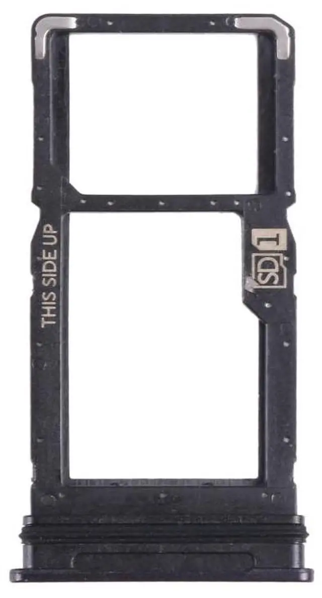 Main image of For Motorola One 5G Ace SIM Card Tray + Micro SD Card Tray (Black)