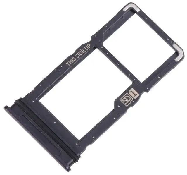 Alt view image 2 of 4 - For Motorola One 5G Ace SIM Card Tray + Micro SD Card Tray (Black)