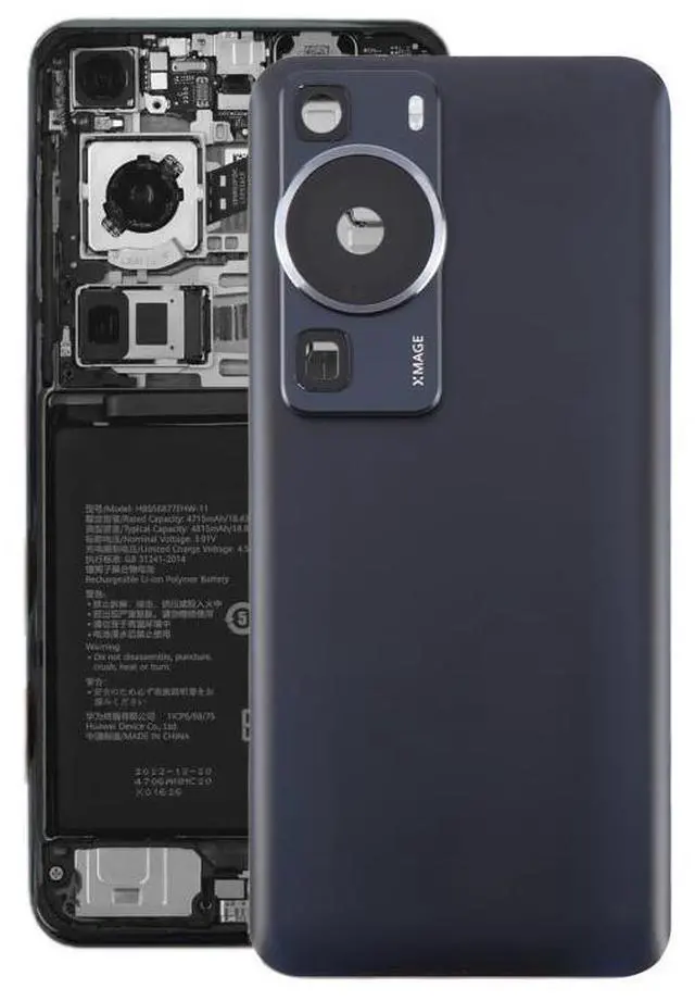 Main image of For Huawei P60 Battery Back Cover with Camera Lens Cover (Black)