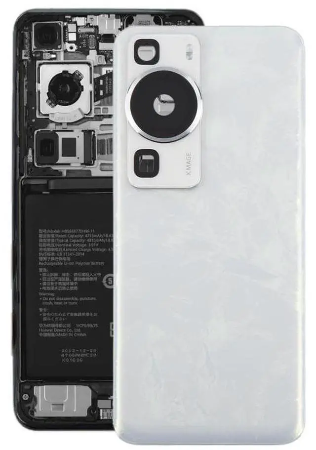 Main image of For Huawei P60 Battery Back Cover with Camera Lens Cover (White)