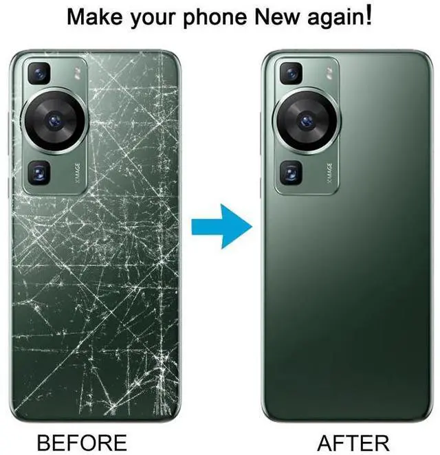 Alt view image 2 of 7 - For Huawei P60 Battery Back Cover with Camera Lens Cover (Green)