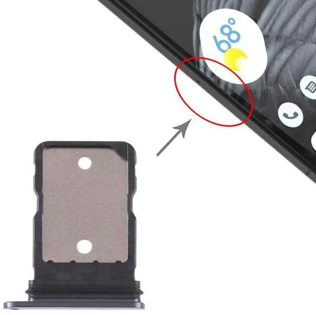 Alt view image 4 of 4 - For Google Pixel 7 Pro Original SIM Card Tray with SIM Pin (Black)