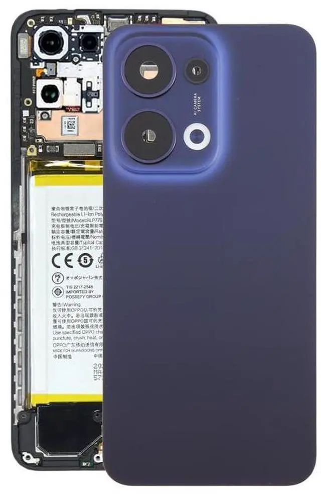 Main image of For OPPO Reno13 Original Battery Back Cover with Camera Lens Cover (Dark Blue) Black