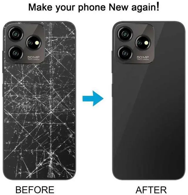 Alt view image 2 of 7 - For ZTE Axon 50 Lite 8050 Glass Battery Back Cover with Middle Frame / Camera Lens Cover (Purple)