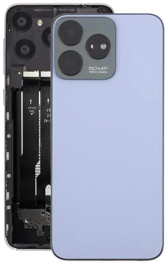 Main image of For ZTE Axon 50 Lite 8050 Glass Battery Back Cover with Middle Frame / Camera Lens Cover (Purple)