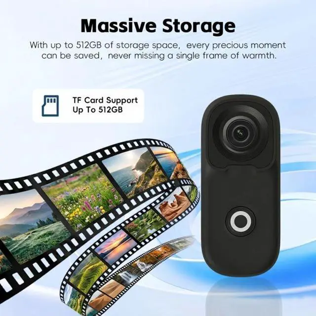 Alt view image 6 of 7 - 4K WIFI HD Recorder Thumb Action Camera MZ02 (Black)
