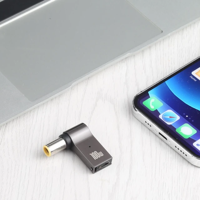 Alt view image 3 of 3 - 100W USB-C / Type-C Female to DC 7.9x5.0mm Male Computer Charging Adapter for