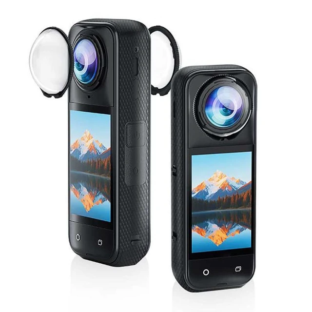 Main image of For Insta360 X5 PULUZ Rotating Optical Tempered Glass Lens Guard Protective Cover (Transparent) (Transparent)
