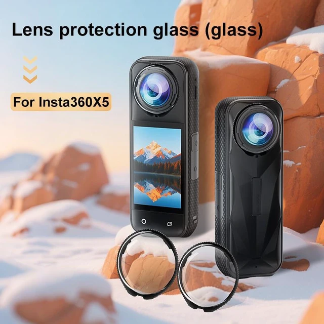 Alt view image 2 of 7 - For Insta360 X5 PULUZ Rotating Optical Tempered Glass Lens Guard Protective Cover (Transparent) (Transparent)