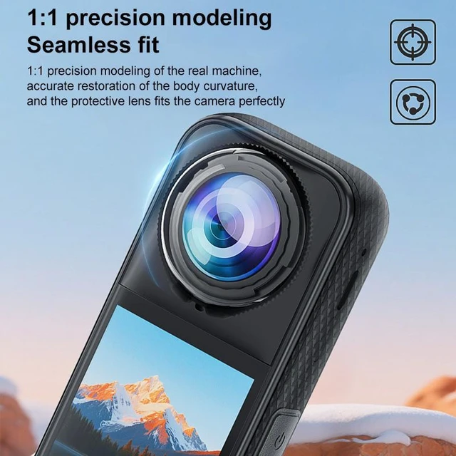 Alt view image 3 of 7 - For Insta360 X5 PULUZ Rotating Optical Tempered Glass Lens Guard Protective Cover (Transparent) (Transparent)