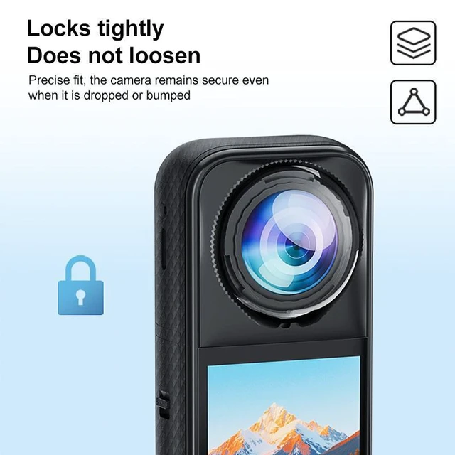 Alt view image 5 of 7 - For Insta360 X5 PULUZ Rotating Optical Tempered Glass Lens Guard Protective Cover (Transparent) (Transparent)