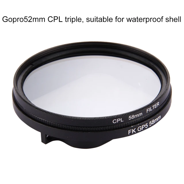 Alt view image 4 of 7 - 58mm 3 in 1 Round Circle CPL Lens Filter with Cap for GoPro HERO7 Black/6 /5