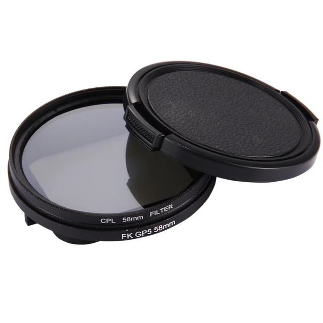 Alt view image 5 of 7 - 58mm 3 in 1 Round Circle CPL Lens Filter with Cap for GoPro HERO7 Black/6 /5