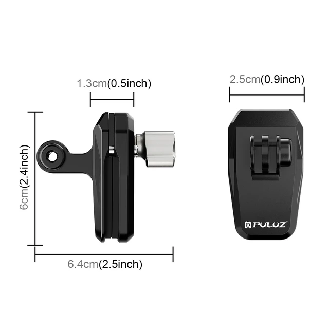 Alt view image 2 of 7 - PULUZ Motorcycle Windshield Clip Bracket Camera Mount (Black)
