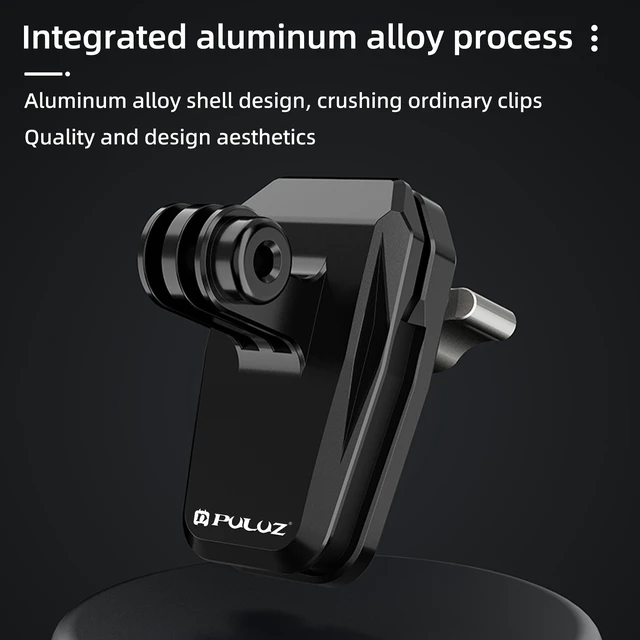Alt view image 3 of 7 - PULUZ Motorcycle Windshield Clip Bracket Camera Mount (Black)