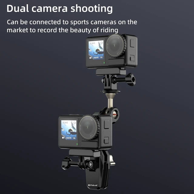 Alt view image 4 of 7 - PULUZ Motorcycle Windshield Clip Bracket Camera Mount (Black)