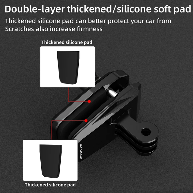Alt view image 5 of 7 - PULUZ Motorcycle Windshield Clip Bracket Camera Mount (Black)
