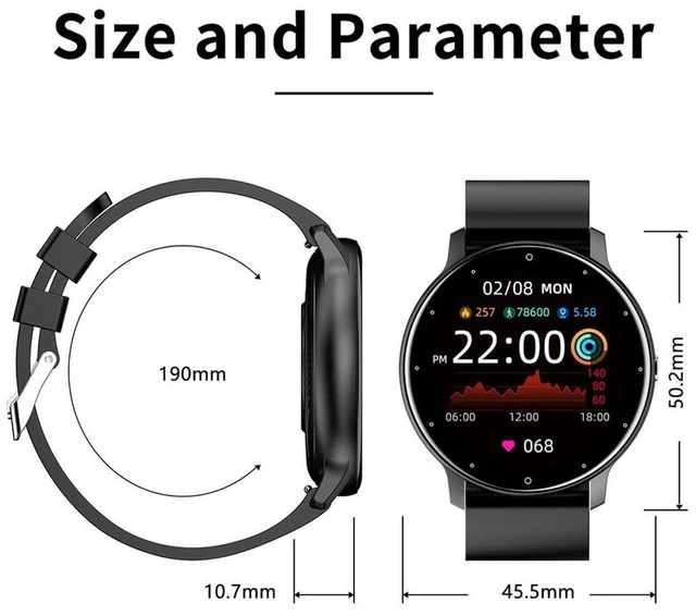Alt view image 2 of 12 - BW0223 Heart Rate/Blood Oxygen/Blood Pressure Monitoring Bluetooth Smart Calling Watch, Color: Silicone Black Silicone Black