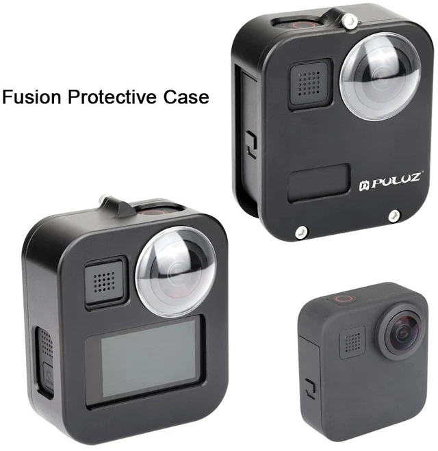 Alt view image 2 of 14 - PULUZ Housing Shell CNC Aluminum Alloy Protective Cage for GoPro Max(Black)