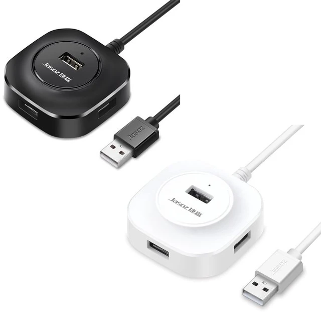 Main image of Jasoz High-Speed USB2.0 4-Ports HUB 1 to 4 Docking HUB, Colour: White 0.3m White 0.3m