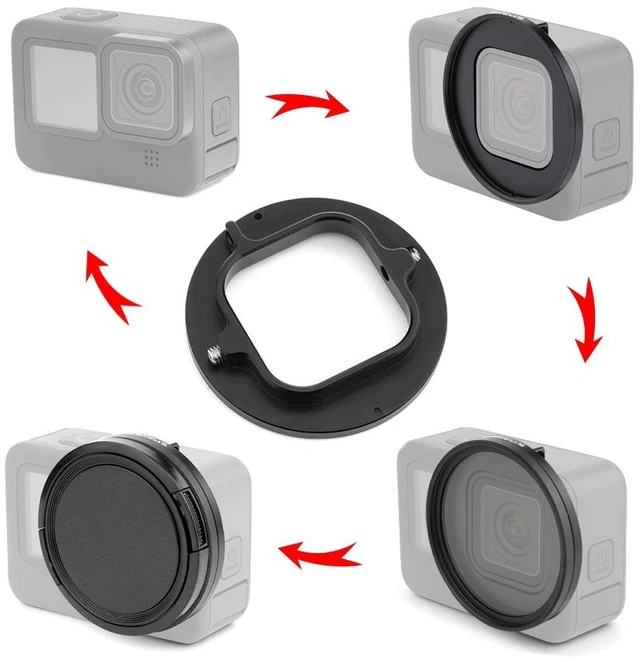 Alt view image 4 of 5 - PULUZ 52mm UV Lens Filter for GoPro HERO12 Black /11 Black Mini /11 Black /10 Black /9 Black, with Adapter Ring
