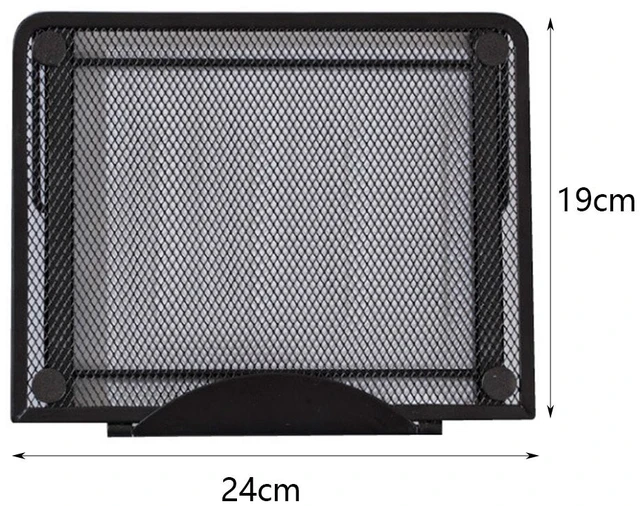 Alt view image 4 of 6 - Portable Desktop Folding Cooling Metal Mesh Adjustable Ventilated Holder(Black)