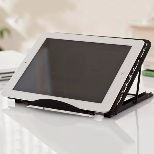 Alt view image 5 of 6 - Portable Desktop Folding Cooling Metal Mesh Adjustable Ventilated Holder(Black)