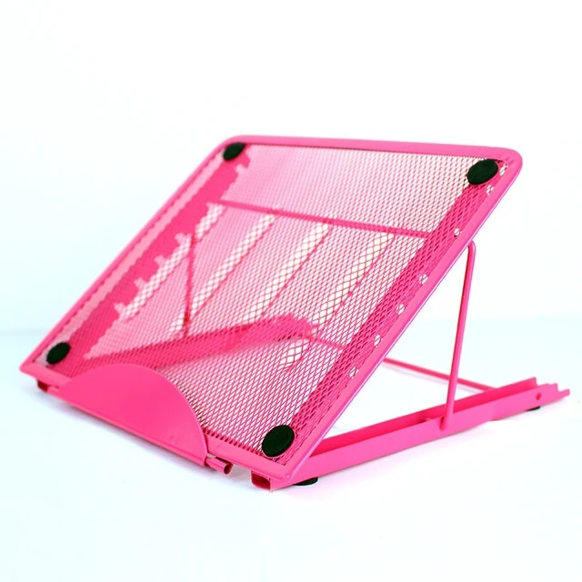 Main image of Portable Desktop Folding Cooling Metal Mesh Adjustable Ventilated Holder(Black)