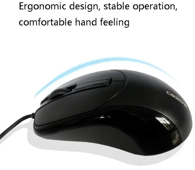 Alt view image 2 of 8 - 2 PCS Cadeva 006 3 Keys Wired Mouse Household Computer Mouse(USB Interface)