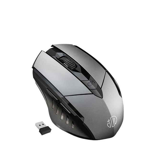 Main image of Inphic PM6 6 Keys 1000/1200/1600 DPI Home Gaming Wireless Mechanical Mouse, Colour: Gray Wireless Charging Silent Version Gray Wireless Charging Silent Version