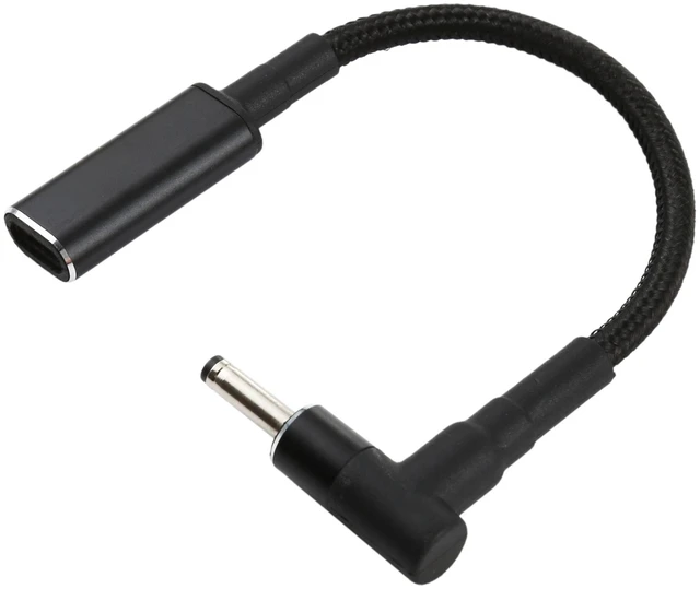 Main image of PD 100W 18.5-20V 3.0 x 1.0mm Elbow to USB-C / Type-C Adapter Nylon Braid Cable