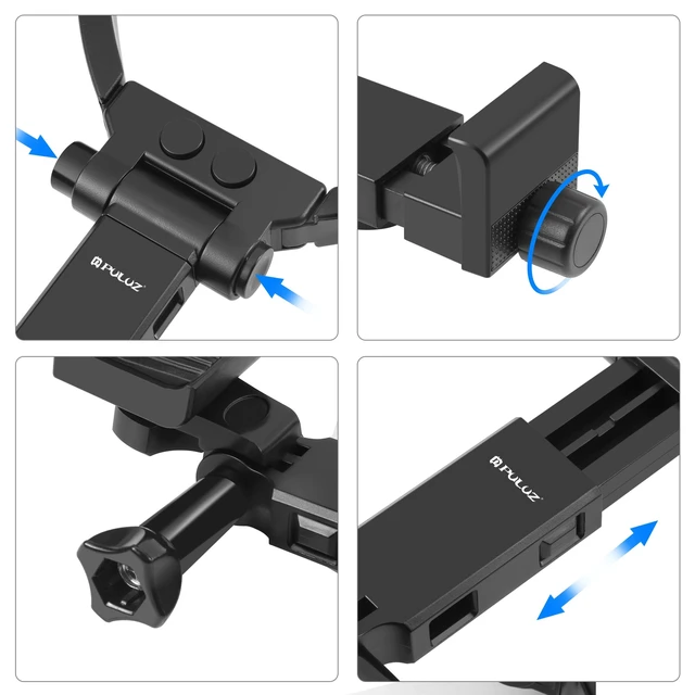 Alt view image 3 of 6 - PULUZ Lazy Adjustable Neck Bracket for GoPro Action Camera Smartphones (Black)